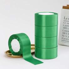 1/5 sztuk wstążki satynowej do dekoracji DIY Rose, pakowanie prezentów - wstążka satynowa motyl na wesele, Boże Narodzenie Walentynki - Zielony - Zobacz 11