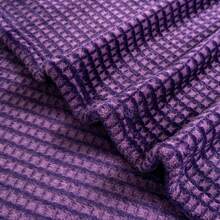 Oversized King Fleece Blanket 120x120 Inches, Seamless Soft Cozy 3D Jacquard Flannel Blanket 10'x10' Extra Large For Bed, Sofa, Couch, Travel & Camping, California King Throw, Purple - Wave CT21NV - 紫色 - 華夫餅 - 查看 1