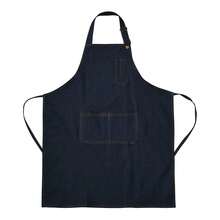 Tosewever Canvas Cross Back Chef Cotton Aprons For Men Women With Large Pockets - Xanh đậm - Xem 2