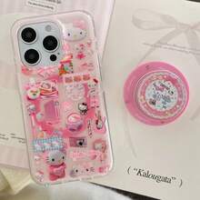SANRIO Fashion Cute Cartoon Hellokitty Magnetic Phone Case For 17 Pro 14 15 16 13 12 11 Pro Max Cover With Stand For Magsafe Cases - 僅手機殼 - 查看 5