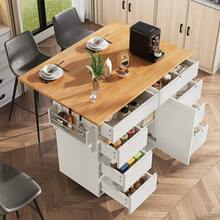 Mobile Storage Islands - White + MDF-1 - View 12