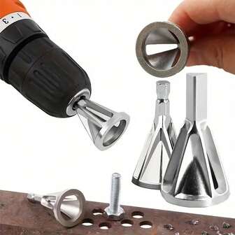 1 件装重型三角形去毛刺倒角工具，带精密三角形柄 - 用于螺丝修复、螺栓修整、沉头 - 兼容六角螺丝、螺栓、螺母 - 适用于汽车、制造、车间使用 - 坚固耐用，适合专业和 DIY 项目