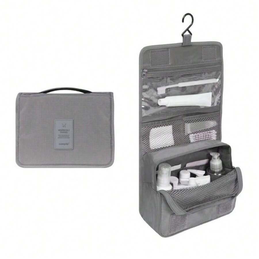 大容量防水耐用旅行化妆包，便携式手持旅行收纳化妆包 - 彩色 - 查看 1