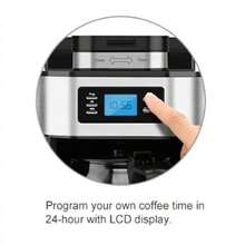 Cafetera de goteo automática pequeña, máquina moledora de café eléctrica con molinillo incorporado, diseño estilo americano - Ver 2