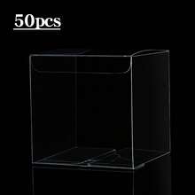 Clear Gift Boxes 3\ X 3\ X 3\ - 50 Pack, Clear PVC Plastic Boxes Transparent PacFKing Box Favor Square Boxes For Than1ks 1giving, Christmas, Wedding, Party, Birthday, Candy, Coffee & Tea, Jewelry (3\ X 3\,3inchx3inchx3inch-50PCS - 3吋x3吋x3吋-50個 - 查看 7