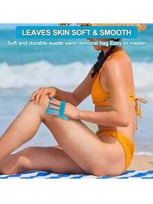 Sand Remover, Sand Removal Bag, Powder Bag Sand Brush, Suitable For Beach Vacation Camping Essentials (Talcum Powder Not Included)