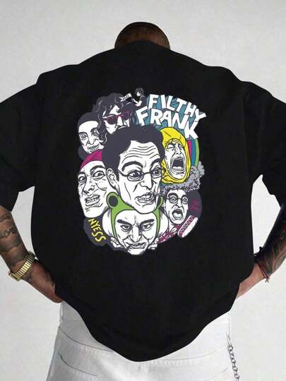 Hombre002-1 Playera Casual para Adultos |   Diseño Único Prenda Imperdible Ajuste Cómodo para Uso Diario, envío desde México Camiseta unica con el logotipo "FILTHY FRANK" y diseños graficos atrevidos para los amantes de la cultura pop