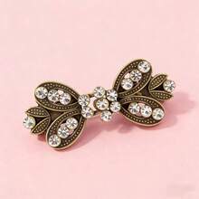 1pc Women's Rhinestone Sweater Brooch, Fashion Swirl Shawl Clip, High-End Collar Clip, Clothing Accessory - Multicolor - View 12