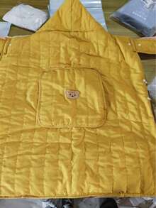 二合一儿童斗篷，加厚防风毯，婴儿车罩，婴儿背带挡风罩，适合秋冬季节使用 - 彩色 - 查看 9