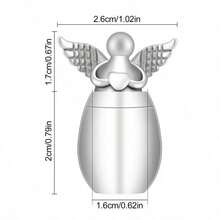 Mini Angel Memorial Urn For Loved Ones And Pets - Silver - View 2