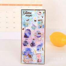 Pegatinas de agua con diseños de dibujos animados en 3D, pegatinas de inyección de agua de ensueño, pegatinas agitadoras de recompensa para scrapbooking, botellas de agua, teléfonos - Multicolor - Ver 17