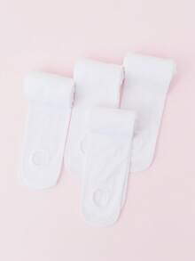 8 Pairs Girls Minimalist Velvet Stirrup Tights, Suitable For Girls Ballet Dance Wear