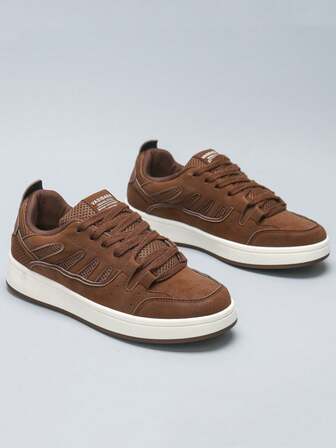 Mocasines casuales de unicolor, zapatillas deportivas cómodas de caña baja para hombres