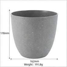 1pc Matte Stone-Like Planter Pot, Indoor Ceramic Flower Pot, Balcony Plant Pot, Home Decor, Large Capacity Plant Growing Pot, Room Decor Vase