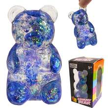 1/2/12个装可爱小熊挤压减压球,儿童感官玩具,可缓解压力,挤压糖果球,儿童派对礼物,挤压玩具,减压玩具,复活节彩蛋填充物 - 極光 - 查看 14