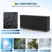 Estante de leña para quemar con cubierta, Tenedores Estante de tronco de leña para quemar al aire libre con cremallera, Estantes de tronco de almacenamiento de leñas para quemar de interior de 4 pies / 8 pies, Tela Oxford impermeable negra - 8 pies - Ver 6