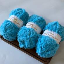 3 Groups Of 50g, Total 150G Faux Fur Yarn [1387] Feather Yarn Thread Skeins, Suitable For Weaving Hats, Scarves, Home Products, 100% Polyester, Approx. 32m/34 Yards Per Skein