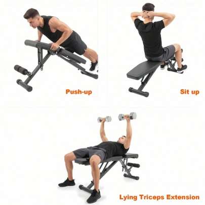 Trintion Foldable Inclined Weightlifting Platform For Sit Ups, Leg Extension 660LB, Adjustable Capacity For Strength Training And Fitness