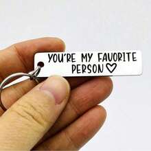 1pc Stainless Steel Keychain - "You Are My Love" Engraved Message, 304 Stainless Steel Keyring With Clip, Ideal Gift For Him Or Her On Valentine's Day, Humorous Accessory | Meaningful Message | Durable Keychain