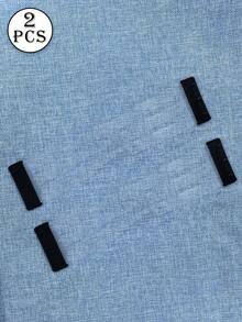 2pcs Women's Fishnet Hollow Bras With Reusable Clasps, Elegant Fabric Design, Invisible Transparent Style, Suitable For Various Invisible Bras - Multicolor - View 5