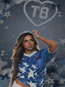 1张无框高清艺术海报，歌手T-Tate McRae《Think Later》海报，适用于客厅、办公室、卧室等家居装饰，帆布材质，可悬挂，适合青少年男孩房、客厅、卧室、游戏室等家具装饰，亦可作为节日礼物。 - 彩色 - 查看 20