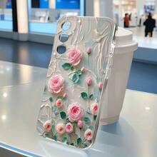 Adecuado para fundas de teléfono  Galaxy Nuevas A5, A3, A02, A34, A13, A14, A32, A24, A12, A50, A54, A70, A73, A34, A55s NOTE 10F12 M10S Funda Transparente Suave Ultrafina Tema Espacial Regalo de Vacaciones Lindo Diseño Creativo Simple, Patrón de Impresión de Mariposa Floral y Estrella - Patrón 1490 - Multicolor - Ver 10