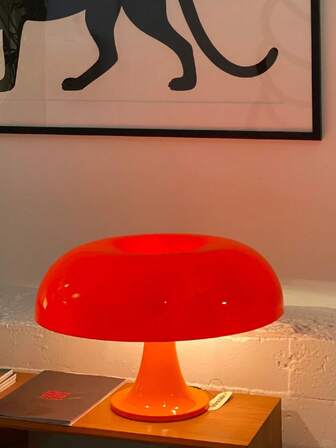 1个橙/白LED蘑菇台灯，按钮控制 - 三色变色灯，ABS灯罩，适用于卧室、床头柜、客厅等家居营造浪漫氛围装饰，USB供电，亮度可调