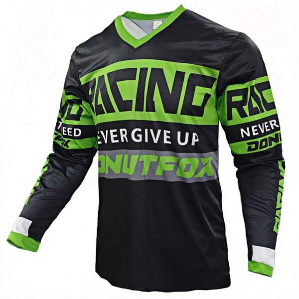  DONUTFOX Cycling Sweatshirt, Racing Motorcycle, Off Road Bicycle, Enduro Motorcycle, DH Mountain Bicycle, MT BMX T-Shirt, Quick-Drying Sportswear, Competitive Wear