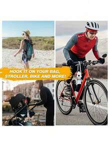 运动水壶提手配件 - 水壶带、支架、带扣带 - 柔软硅胶材质 - 适用于大多数 8-40 盎司水壶 - 兼容斯坦利杯配件