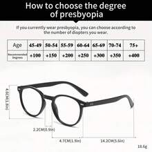 5 Pairs Of Men's And Women's Reading Glasses, Multi-Color/Gradient/Retro/Round Glasses, With A Degree Of+1.5~+4.0, Can Read Newspapers, Check Phones, And Read Small Words Clearly. One Set Can Handle Daily Replacement And Multi Scenario Use, With Excellent Cost Performance! - 彩色 - 查看 6