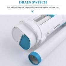 24 Split High Pressure Universal Toilet Cistern Repair Kit | Dual Push Flush System Complete Valve & Button Set | Bathroom Accessories UK Fast Delivery - White - View 9