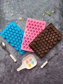 Silikonbjörn, dinosaurie, hjärtformad iskubsform, gör-det-själv-bakverktyg för gelé, choklad, iskub - Multifärgad - Visa 3