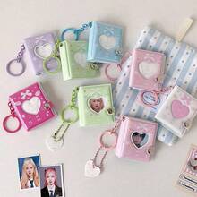 1pc 2-Inch Portable Hanging Cord Photo Album, Cute Cartoon Bow Pattern, Suitable For Kpop Idol Photos, Student Instant Camera Photos, Backpack Keychain Decor - Multicolor - View 8