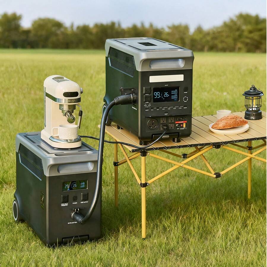 Portable Power Station, 3600W 3840Wh Power Station Solar Generator With 10 Output Ports & Adjustable Input Power, Expandable LiFePO4 Battery Backup For Home Camping RV (Solar Panel NOT Included) - Xem 1