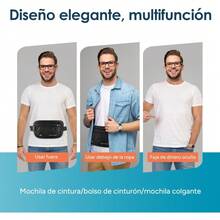 travel inspira Cinturón de Viaje Antirrobo con Protección RFID, Cremallera Segura y Bolsa Oculta para Pasaporte | Organizador Ultradelgado de Dinero en Efectivo | Viaje  y Ligero para Turistas - Negro-Grande - Ver 7