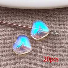 20pcs Heart Transparent Glass Beads Valentine's Day Glass Heart Crystal Spacer Loose Beads For Women DIY Jewelry Making Craftings Bracelets Necklaces Earrings Beading Projects - Multicolor - View 29