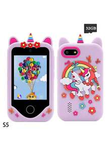 2.8英寸触摸屏益智玩具手机，内置游戏、音乐和故事，是送给3-12岁男孩女孩的理想礼物 - 彩色 - 查看 15