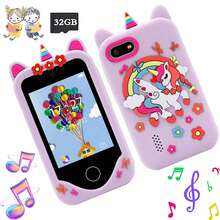 2.8英寸触摸屏儿童智能手机玩具，内置游戏、音乐、摄像头，电池续航时间长，是3-12岁女孩的完美生日和圣诞礼物。 - 彩色 - 查看 3