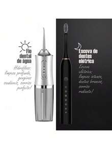 Advanced Oral Health Kit: Rechargeable Electric Toothbrush + Multiple Brush Heads + USB Cable - Complete 2-In-1 Set - Multicolor - View 4
