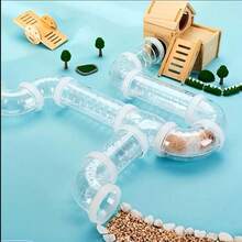18 Stück Hamster Tunnelsystem - verbindbare Rohre mit Sicherheitsverriegelungsringen, transparente PVC-Röhren für Hamsterkäfige, Kleintiergehege, Aquarien - einfache Montage, platzsparend, Hamster-Training & Spielen (für Hamster, Mäuse und Gerbils), Hamster-Rohre und -Tunnel, Käfigbereicherung, modulares Setup, robuste Konstruktion, Gerbil-Zubehör, Nagetier-Bedarf - Verschiedenfarbig - Übersicht 2