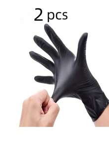 100 Pairs Black Disposable Gloves, Suitable For Hair Dyeing, Tattooing, Mechanical Repair, Cleaning, Painting, As Well As Kitchen, Restaurant, Living Room, Bedroom, Textiles, Wall Painting, Murals, Painting, Christmas, Father's Day, Mother's Day, Easter, Cups, Kitchen, Statues, Cleaning, Moccaval (Bagged) - Black - View 15
