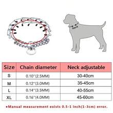 Pet Supplies Rubber Tips Adjustable Detachable Prong Choke Collar Large Dog Training Stimulating Dog Training Chain Effective Detachable Pinch Collar Rubber With Pet Dog Adjustable Collar Steel Training Choke Stainless Prong Comfort Tips Dog Prong Training Collar With Rubber Tips Pit Bull German Shepherd Metal Pinch Collar Pet Supplies - Multicolor - View 4