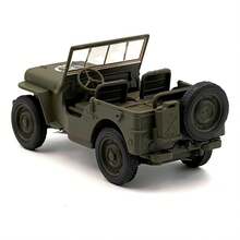 TendenciaAuto Escala 1:32  Willys Mb 1941 Welly Metal Pull Back Verde MilitarCalidad premium - Verde militar - Ver 3