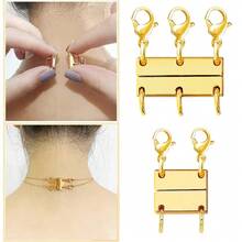 1 pieza Separador de collar magnético de múltiples capas, conector de joyería multicapa, tubo deslizante de cierre - Multicolor - Ver 5