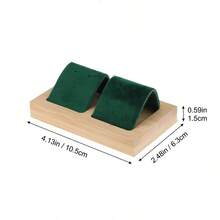 Bamboo And Wood Velvet Stud Storage Rack Jewelry Display Rack Earring Storage And Display Rack - 2 People - View 19