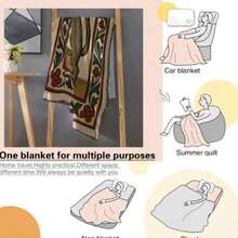 Weird Medieval Cat Woven Tapestry, Vintage Cat Themed Woven Sofa Blanket, Wall Hanging Art Handicrafts, Soft And Cozy Multipurpose Blanket, With Fringe Tassels, Home Decor For Cats Lovers Multi-Functional Air-Conditioning Blanket, Portable Blanket For Home And Travel, Office Nap Warmer - 彩色 - 查看 4