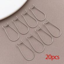 1pack Stainless Steel Earring Hooks Ear Wires French Wire Hooks With Loops Hypoallergenic Fish Hook Ear Wires For DIY Jewelry Making Finding - Silver - View 13