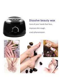 四合一硬蜡加热器套装 - 内含4颗香氛蜡豆和12根涂抹棒，温度可调，适用于全身、比基尼线和面部脱毛，专业沙龙级家用脱毛工具 - 查看 11