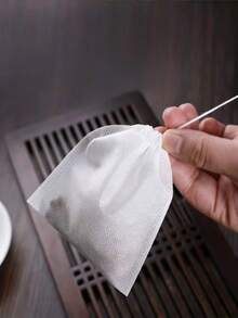 100pcs Pull-Out Non-Woven Fabric Disposable Tea Bags, Chinese Medicine Bags, Decoction Bags, Coffee Filter Bags, Tea Bags, Flower Tea Bags, 3 Sizes (Small, Medium, Large) - White - View 9