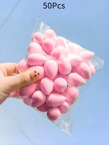 100pcs Makeup Sponges, Soft Skin-Friendly Fit Sponge Blenders For Liquid, Cream, Powder, Foundation, Concealer And Loose Powder Application - Pink - View 11